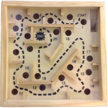 Labyrinth hout blank klein 125x125 cm