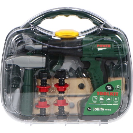 JollyLife - Gereedschapskoffer Deluxe met Accessoires - Speelgoed Professional Line -