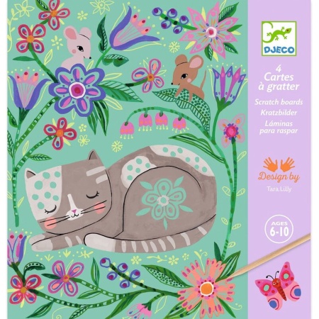 DJECO - Kraskaarten Ontmoetingen - Knutselpakket - Vanaf 6 jaar