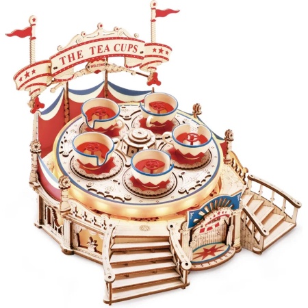 Robotime ROKR Tilt-A-Whirl - EA04 - 3D puzzel - Houten bouwpakket - Knutselen - Miniatuur