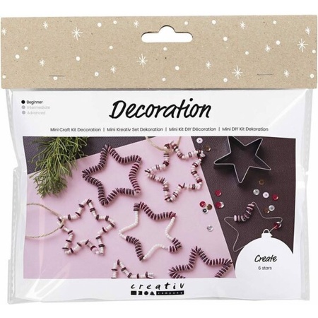 Mini Hobbyset Decoratie Sterren rood 1 doos