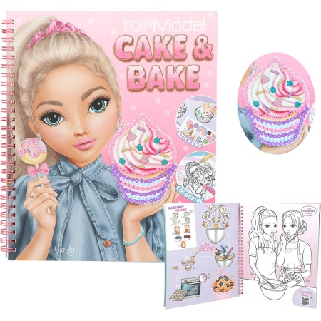 Depesche - TOPModel Cake amp Bake kleurboek met pailletten
