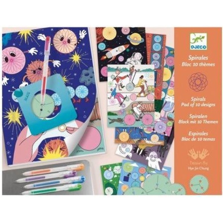 Djeco knutselset Spirals - Pad of 10 Designs