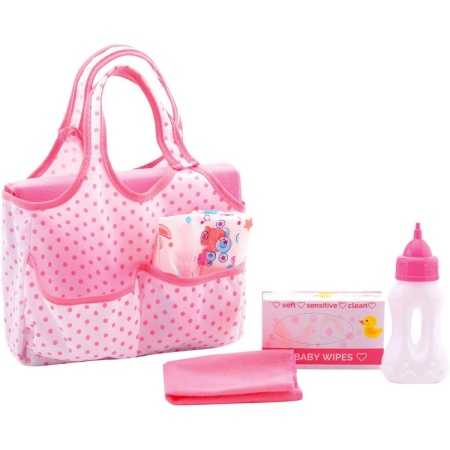 John Toys - Baby Rose - Luiertas voor pop met accessoires