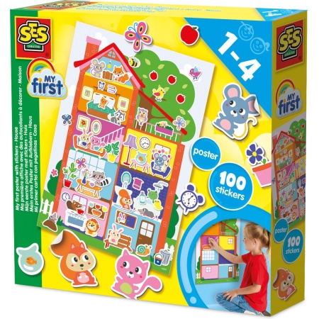 SES Creative 14476 Poster met Stickers - Richt je huis in met leuke stickers - Poster