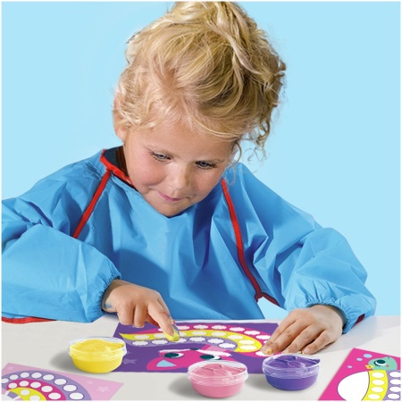 SES Creative 14446 My first - Vingerafdruk verf fantasie figuren - 10 vrolijk bedrukte