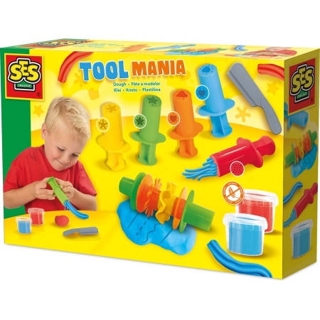 SES Creative 00504 Klei met tools - Bepaal je eigen patroon met de klei-roller en