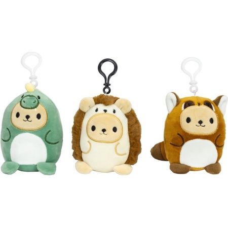 KAWAII PLUCHE BAGCLIP IN DIEREN KOSTUUM 10CM