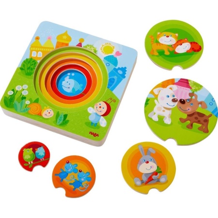 Haba Houten Puzzel Dieren 5 Stukjes