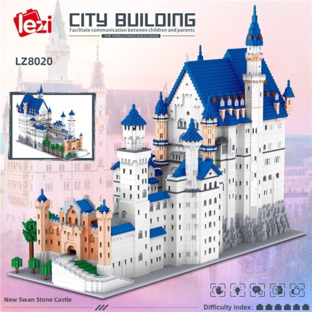 Lezi Slot Neuschwanstein - Nanoblocks - Mini Blocks - 3D Puzzel