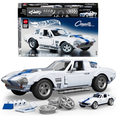 Mattel Brick Shop Hot Wheels Corvette Grand Sport - Constructiepseelgoed - 918 Onderdelen