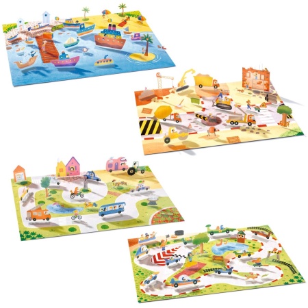 Djeco stickers voertuigen - creatieve speelset voor kinderen.