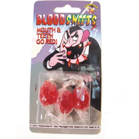 3 snoepjes met bloedsmaak - Feestdecoratievoorwerp