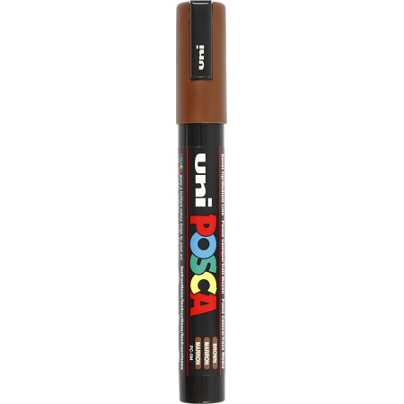 Bruin verfstift op waterbasis met conische punt medium