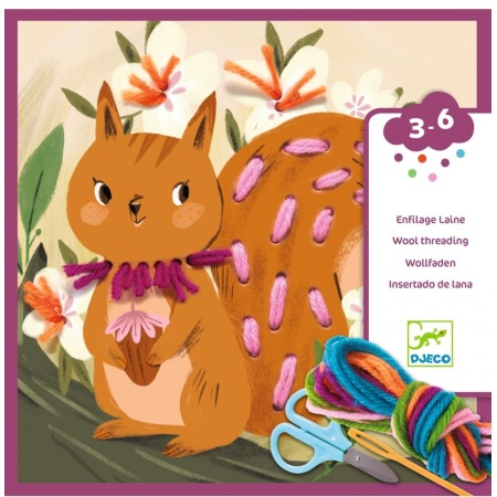Djeco Petit pas met draad - FSC MIX houten peuterspeelgoed.