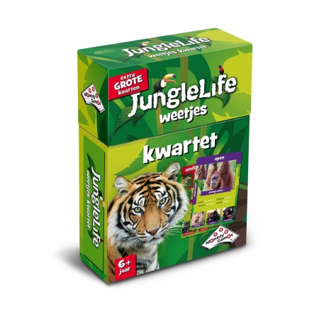 Junglelife Weetjes Kwartet - Kaartspel - Boordevol leuke feitjes over dieren uit de...