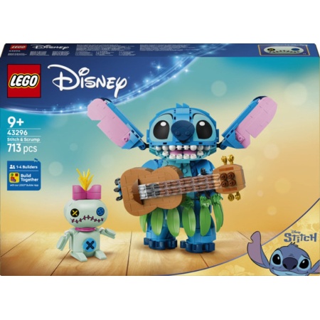 LEGO ǀ Disney Stitch en Scrump Bouwpakket voor Kinderen en Kinderkamer Decoratie 43296 | bol