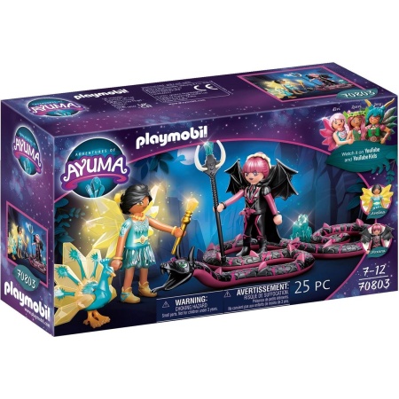 PLAYMOBIL Adventures of Ayuma - Crystal Fairy & Bat Fairy met Totemdieren