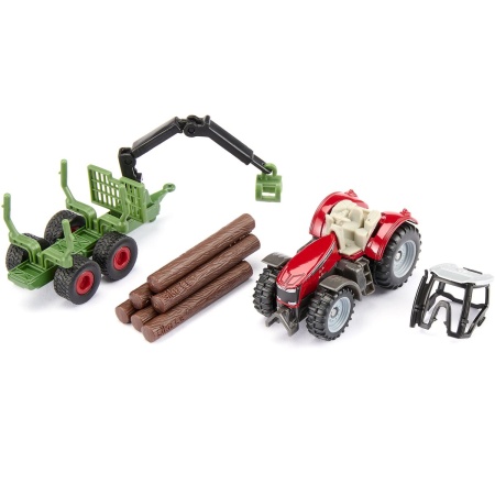 Siku 1134, Massey Ferguson met Bosaanhanger, Metaal/Kunststof