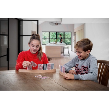 Kaarthouder Hout Groot – 50 cm – Gebogen – Kaartenhouder voor Bordspellen,...