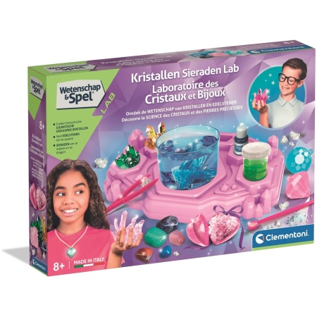 Clementoni - Wetenschap & Spel - Kristallen Sieraden Lab - STEM speelgoed - Vanaf 8 jaar | bol
